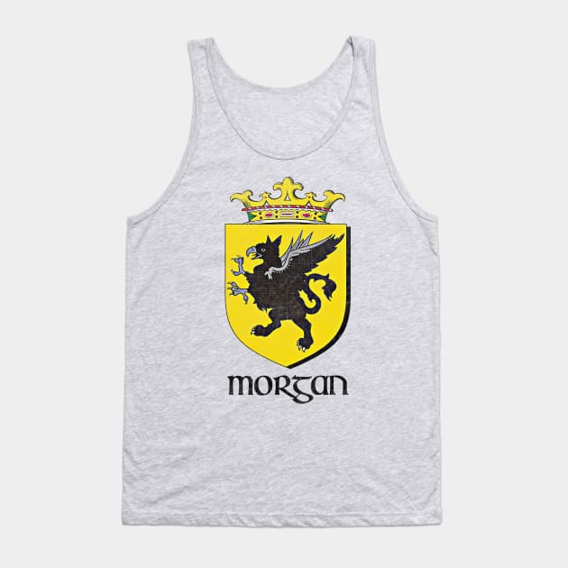 Morgan Name / Faded Style Family Crest Coat Of Arms Design Tank Top by feck!